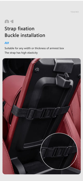 PU Leather Car Tissue Holder – Seat Back & Door Storage