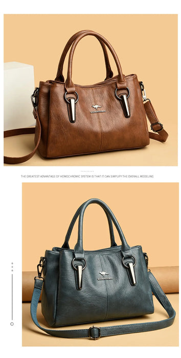 Casual Tote Shoulder & Crossbody Bag – Versatile, Soft PU Leather with Sequined Design - Samanta Factory