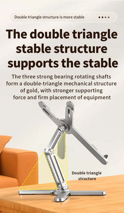 Foldable Laptop Stand 360°Rotation Notebook Table Aluminum Alloy Holder Portable Book Tablet Bracket with Heat Dissipation SF