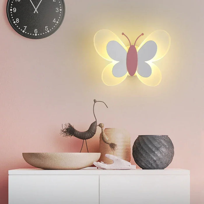 Butterfly Wall Lamp – Colorful LED Acrylic Light for Kids’ Room & Nursery