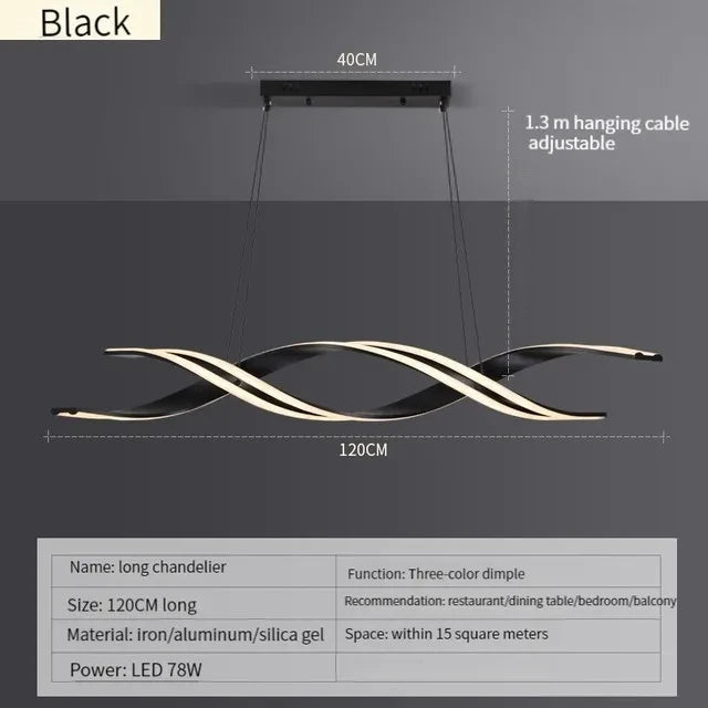 Modern LED Pendant Light – Polished Chrome with Remote Dimming - Samanta Factory