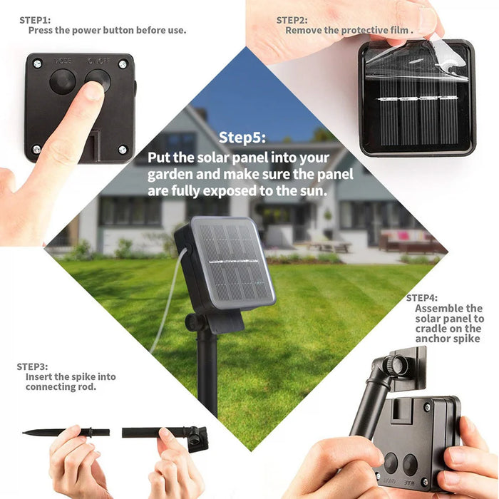 Festive Solar-Powered Curtain Lights with Waterproof Design & Remote Control - Samanta Factory