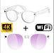 AI Smart Glasses with 6K Camera & Translation – Bluetooth Calling Music Photochromic Eyewear SF