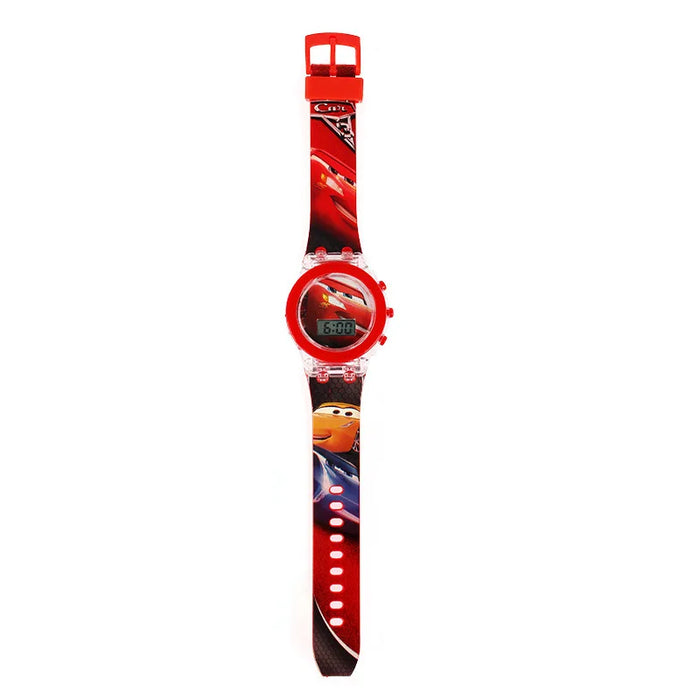 Cartoon Digital Kids Watch – Waterproof Flashing LED Light Watch for Girls & Boys