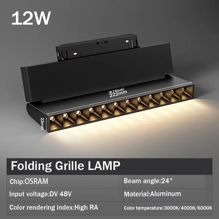 Magnetic LED Track Spotlight – 48V Linear Ceiling Light - Samanta Factory