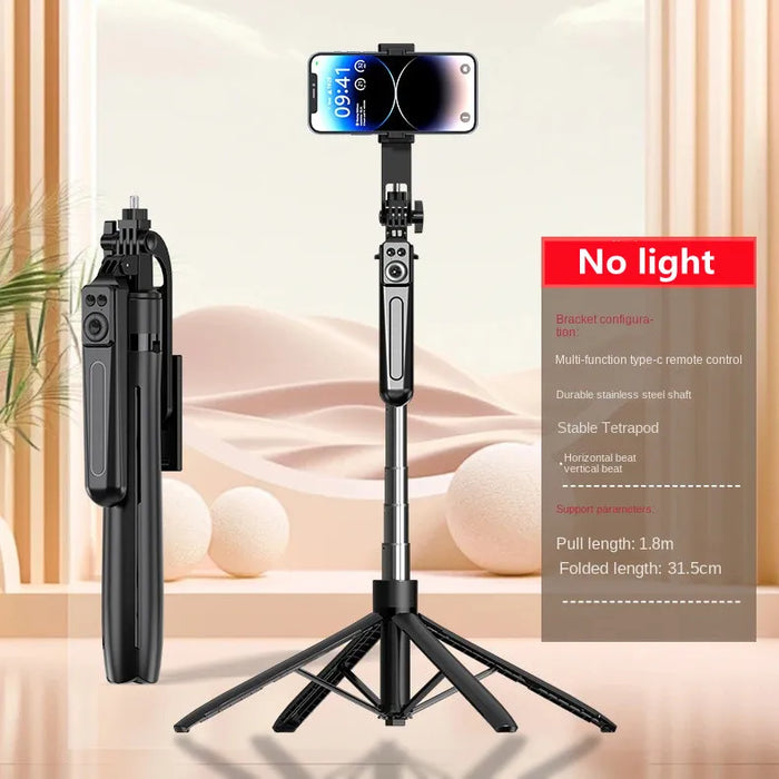 Bluetooth Selfie Stick Tripod – Lightweight 180cm Extendable with Remote for iOS & Android