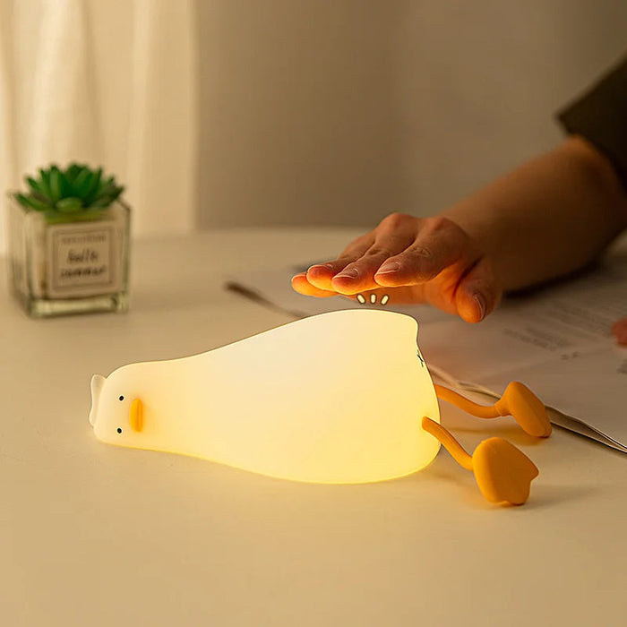 Cute Rabbit Night Light Silicone Lamp – Touch Sensor Soft LED Kids Sleep Light SF