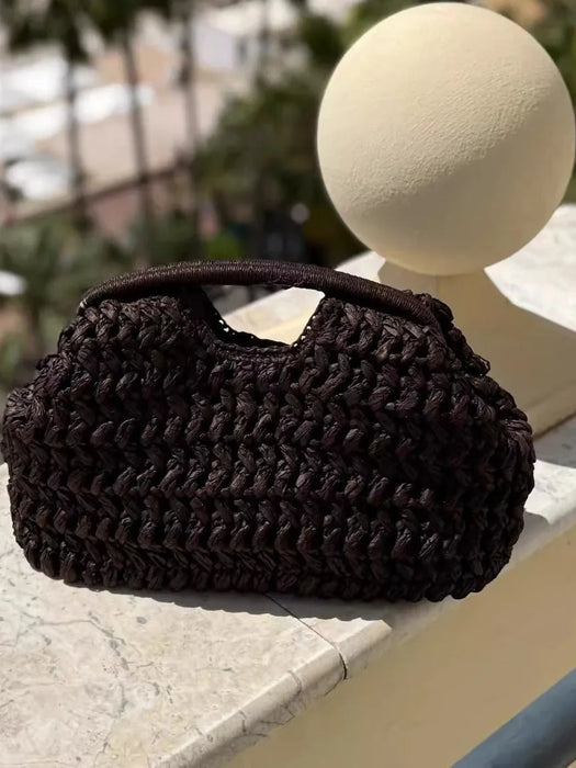 Fashionable Straw Woven Raffia Clutch Bag for Women – Summer Beach, Travel & Evening Purse SF
