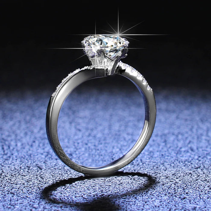 Moissanite Ring – Classic Prong-Set Design