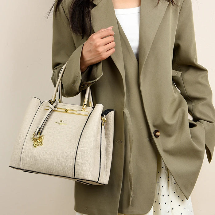 Women’s Tote Bag – Soft Microfiber Leather Casual Handbag with Zipper Closure - Samanta Factory