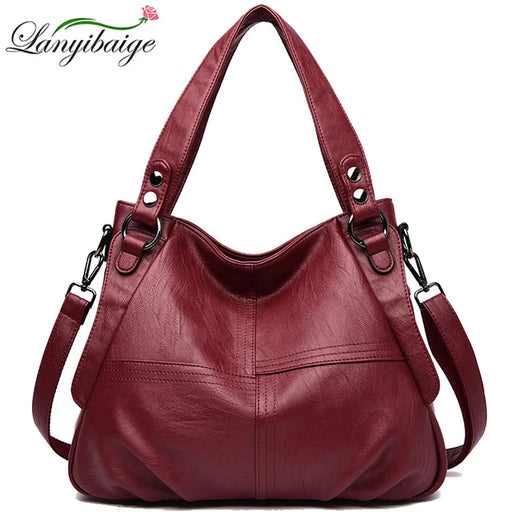 LANYIBAIGE genuine leather unisex vintage tote bag in multiple colors with zipper closure and compartments
