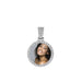 Personalized Bling Circle Necklace with Engraving – Memory Jewelry for Men & Women SF