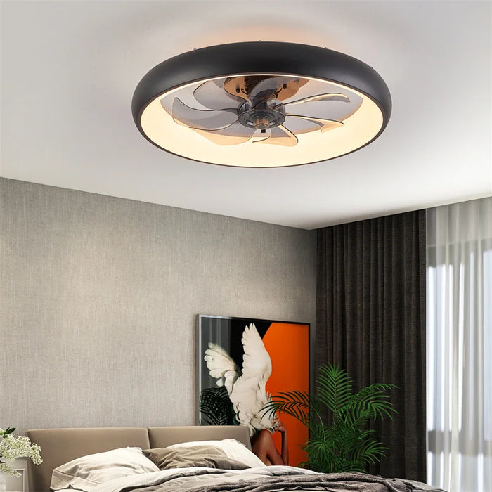 Smart Ceiling Fan with Light – Remote-Controlled Retractable Blades & Dimmable LED - Samanta Factory