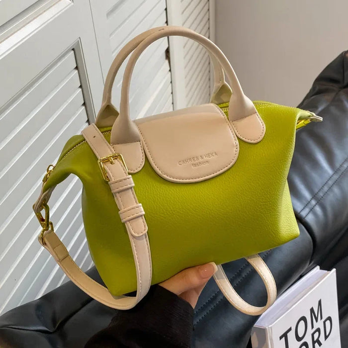 Compact Unisex Barrel-Shaped Crossbody Bag with Modern Flap Design - Samanta Factory
