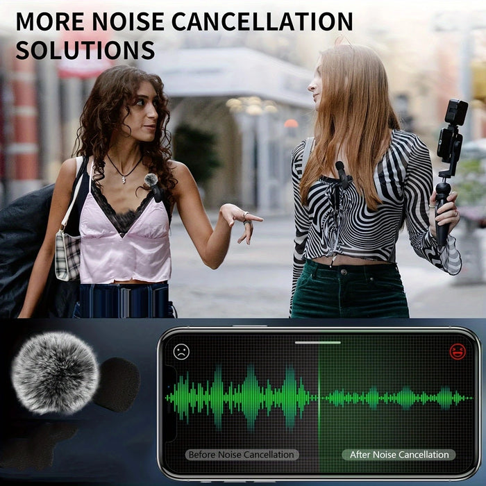 Xiaolo Wireless Lavalier Microphone – Plug & Play Mini Mic for iPhone, Android, Laptop - Samanta Factory