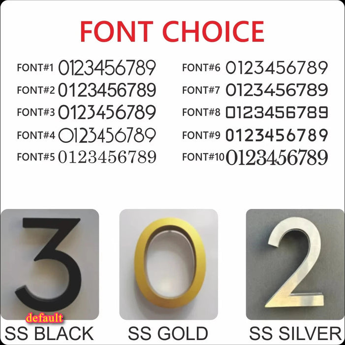 LED House Numbers – Backlit Stainless Steel Address Sign SF