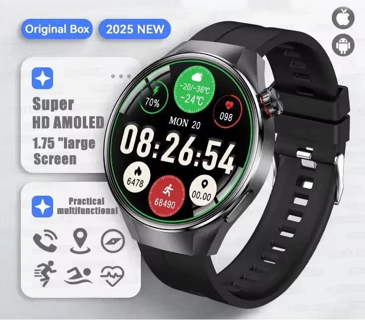 GPS IP68 waterproof Smartwatch – AMOLED Display with Bluetooth Calling SF