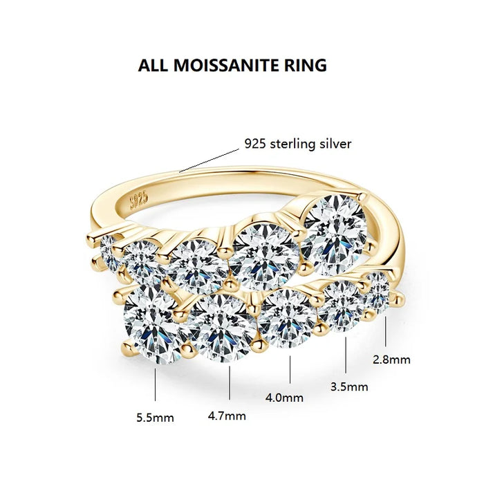 Moissanite Wedding Band – 3.26cttw Multi-Stone Sparkle