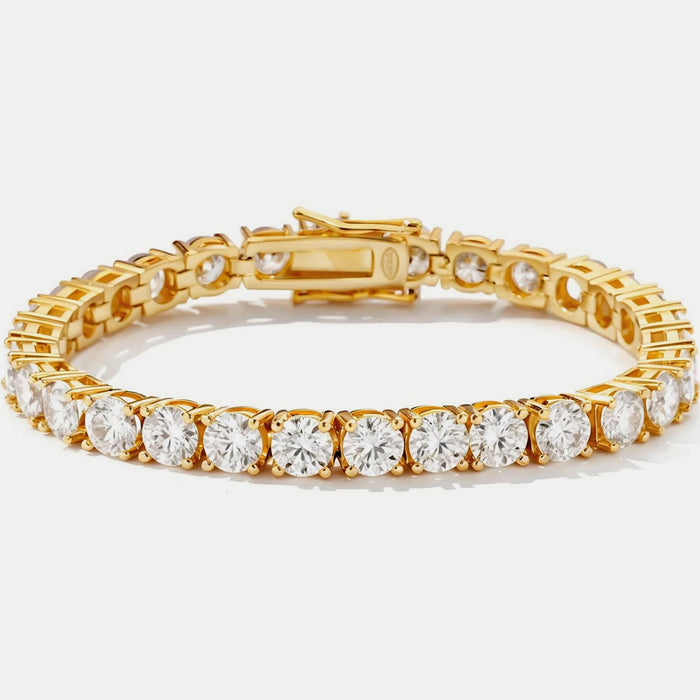 Moissanite Vintage Bracelet – 925 Sterling Silver Unisex Jewelry - Samanta Factory
