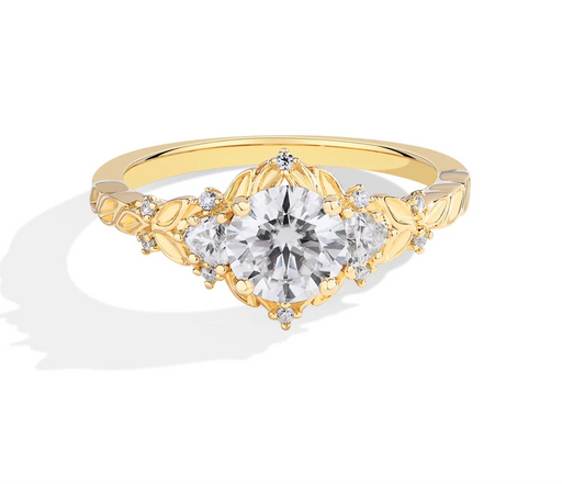 Moissanite Diamond Ring – 1CT D VVS1 Round Cut SF