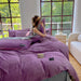 3-Piece Winter Velvet Duvet Cover Set – Soft Warm Fleece with Pillowcases, Twin to King Size" - Samanta Factory