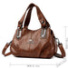 Women’s Tote Bag – Sequined Letter Design & Soft Leather Shoulder Handbag - Samanta Factory