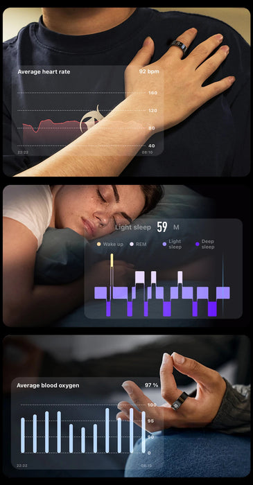 Smart Health Ring – Touchscreen Activity & Wellness Tracker SF