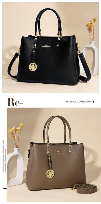 Elegant Commuter Tote Bag – Spacious Unisex Handbag with Detachable Strap - Samanta Factory