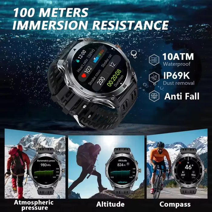 Unisex GPS Smart Watch – AMOLED Display with 170+ Sports Modes SF