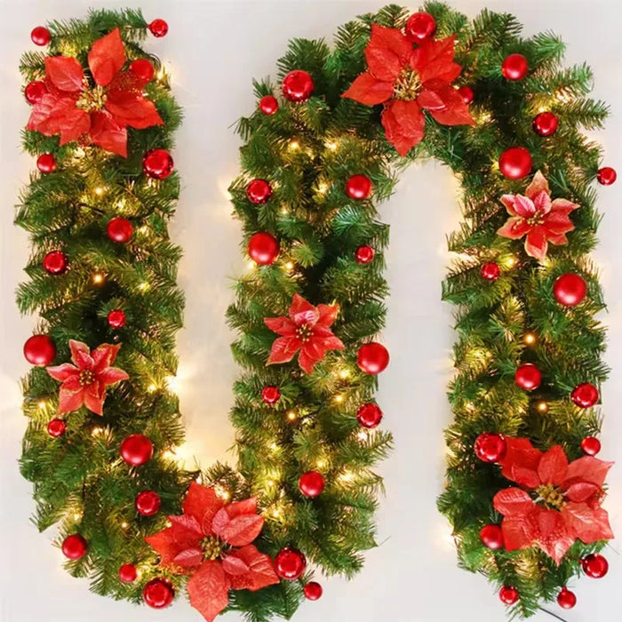 LED Christmas Wreath – Flexible Light-Up Garland for Home Décor