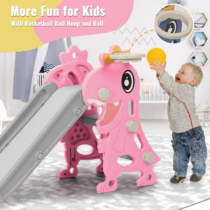 Kids Indoor Dinosaur Slide – Foldable Play Slide with Non-Slip Stairs for Ages 1–8