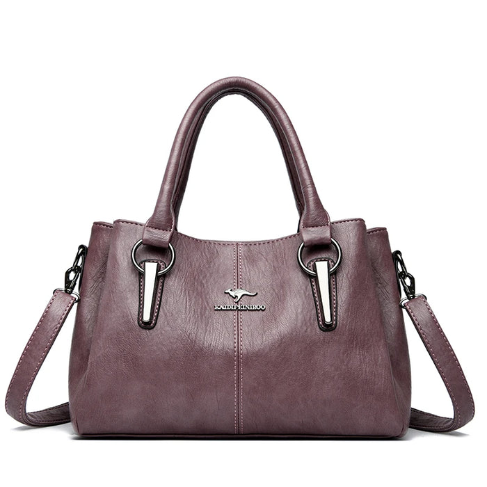Casual Tote Shoulder & Crossbody Bag – Versatile, Soft PU Leather with Sequined Design - Samanta Factory