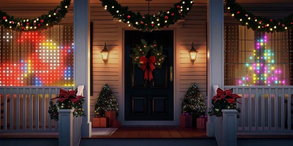 Smart LED Curtain Lights – APP Controlled RGB Fairy String for Christmas Decor