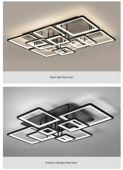 LED Ceiling Light – Modern Geometric Design with Remote Dimming - Samanta Factory