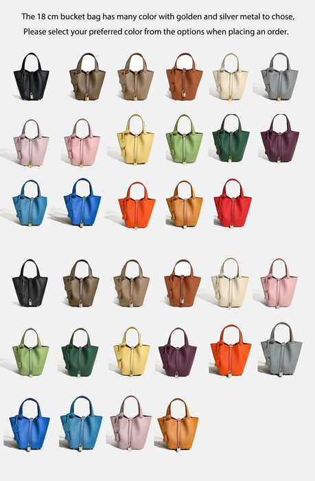 Cowhide Leather Bucket Bag – Soft Fashion for Four Seasons SF