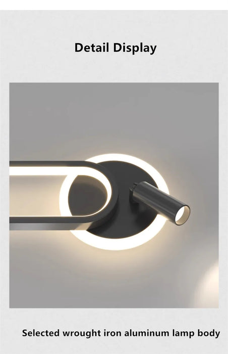 Bedside Lamp Modern Simple Creative Living Room Background Wall Stairwell Wall Lamp Nordic Network Red Corridor Wall Light - Samanta Factory