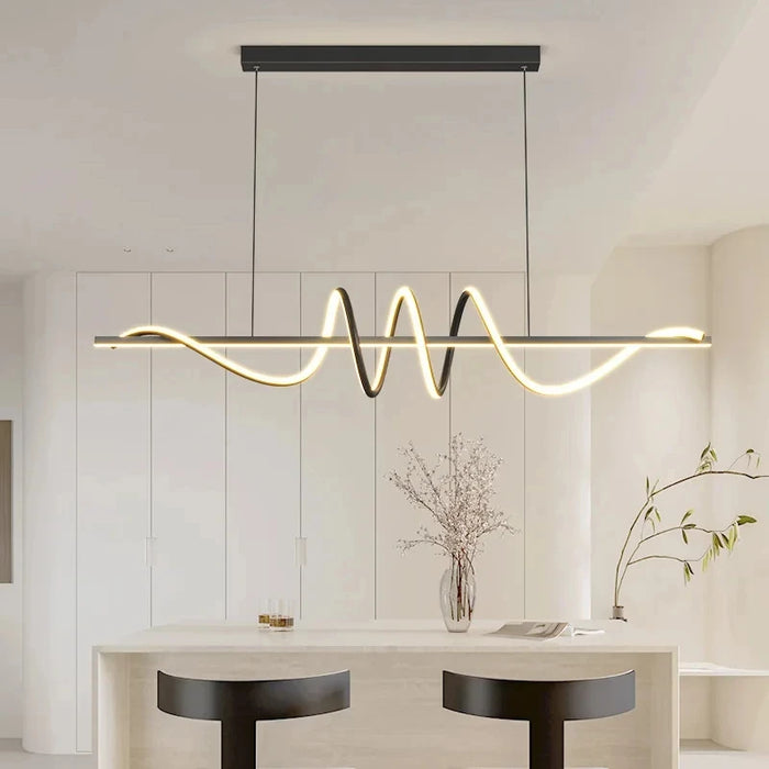 Contemporary Aluminum & Acrylic Pendant Chandelier with Adjustable Brightness & Remote - Samanta Factory