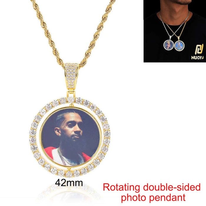 Custom Photo Necklace – Personalized Medallion Picture Pendant Chain SF