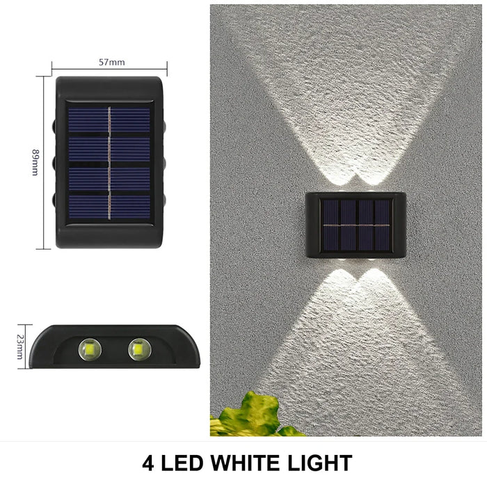Solar Wall Light – Up & Down Waterproof LED for Modern Outdoor Decor