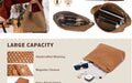 Woven Tote Bag  with Purse for Women – Large Soft Leather Shoulder Bag for Work, Beach & Travel - Samanta Factory