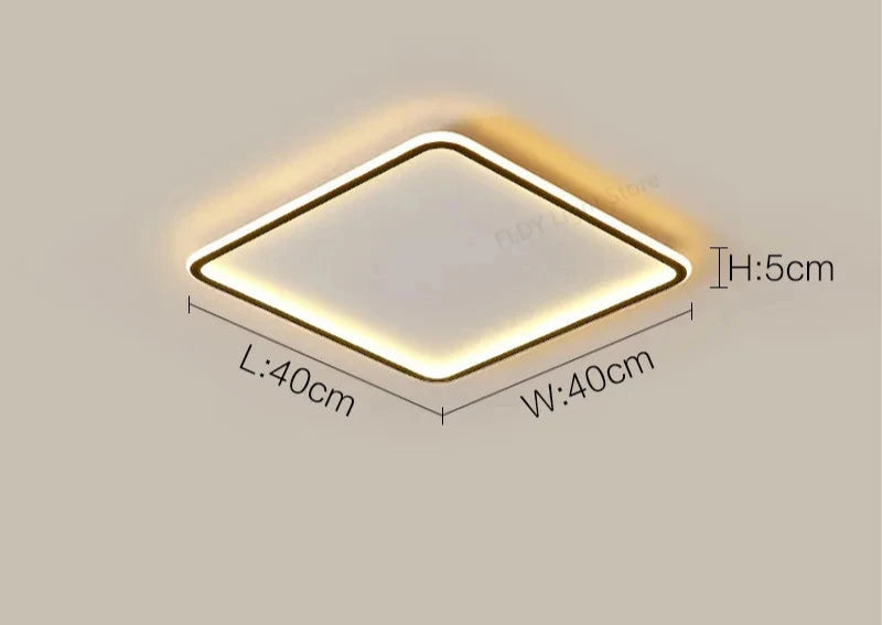 Modern Ultra-Thin LED Ceiling Light – Remote Control, Dimmable, Energy-Saving Lighting Fixture - Samanta Factory