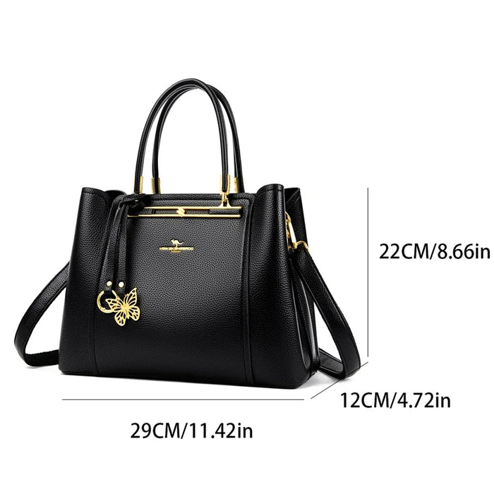 Women’s Tote Bag – Soft Microfiber Leather Casual Handbag with Zipper Closure - Samanta Factory