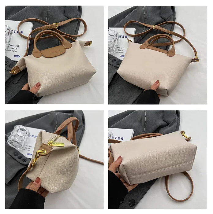 Compact Unisex Barrel-Shaped Crossbody Bag with Modern Flap Design - Samanta Factory