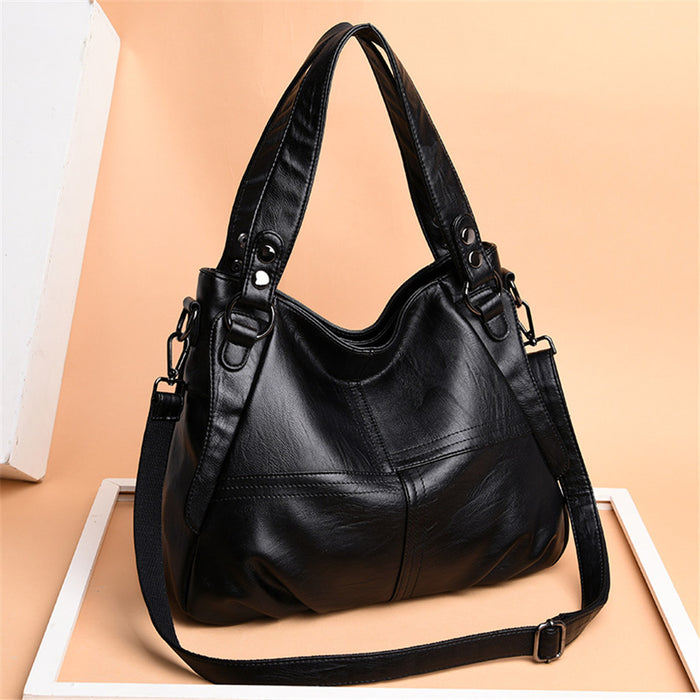 Genuine Leather Tote Bag – Vintage Unisex Handbag with Large Capacity - Samanta Factory