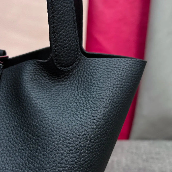 Cowhide Leather Bucket Bag – Soft Fashion for Four Seasons SF