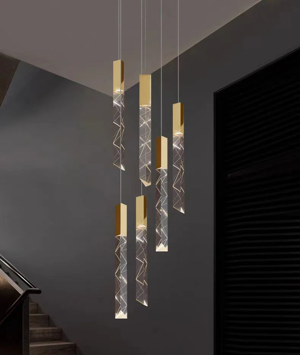 Modern Pendant Light – Luminous Acrylic with Brushed Aluminum Finish - Samanta Factory