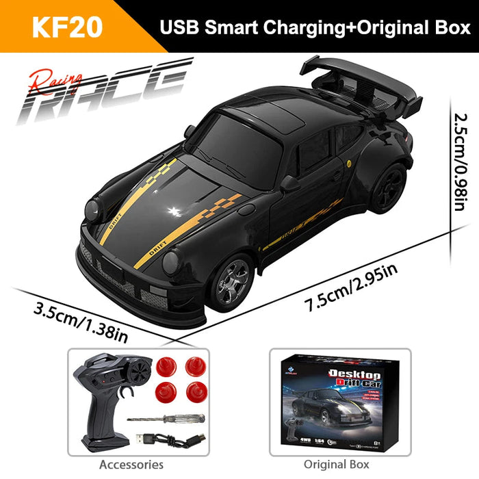 1/64 Mini RC Car – 2.4G 4WD High Speed Drift Remote Control GTR Racing Model SF