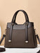  Women’s luxury PU leather handbag – large capacity shoulder tote for office, shopping, and travel