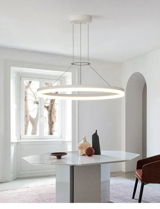 Modern LED Pendant Light – Adjustable Brightness & Color with Remote Control - Samanta Factory