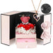Eternal Preserved Rose Gifts – Moss Bear & Jewelry Box with “I Love You 100 Languages” Necklace - Samanta Factory